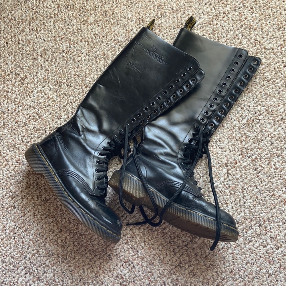 Vintage Knee High Black Dr. Doc Martens 7